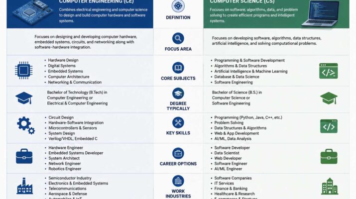 computer engineering vs computer science