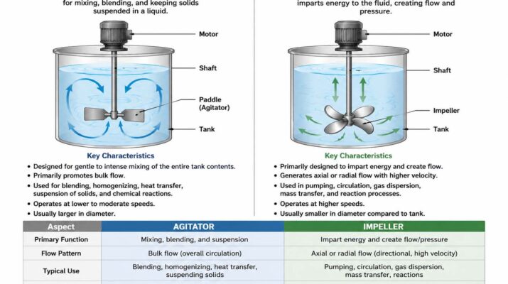 difference between agitator and impeller