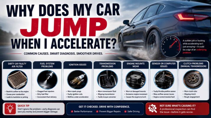 why does my car jump when i accelerate