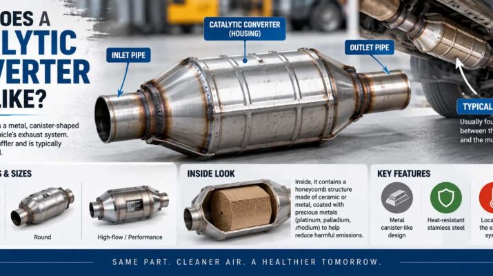 what does a catalytic converter look like
