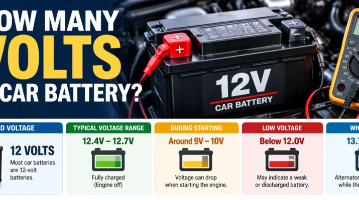 how many volts is a car battery